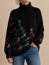 Olivia | Glitter Christmas Tree Turtleneck