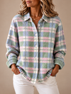 TIVANNA™ | PASTEL PLAID BUTTON CARDIGAN