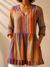 Nadia | Long Blouse with V-Neck