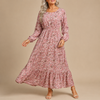JOSEPHINE™ FLORAL LONG SLEEVE MIDI DRESS