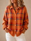 NADIA™ PLAID BUTTON-UP CARDIGAN