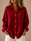 VEXANA™ | CLASSIC COLLARED PLAID CARDIGAN