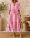 Mana™ Chic Floral V-Neck Dress