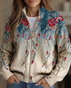 Rosamund | Floral Gradient Zip Cardigan