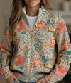 Beatrice | Vintage Floral Garden Zip Cardigan