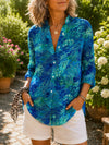 AZURA | PEACOCK FEATHER BLOUSE