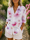 ALICE | VIBRANT ARTISTIC BUTTON-UP BLOUSE