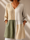 Camille | Long Blouse with V-Neck
