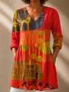 Lucie | Long Blouse with V-Neck