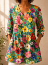 Nora | Long Blouse with V-Neck